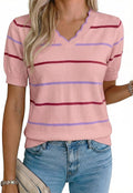 Jersey Adriana para Mujer – Cuello en V, Manga corta y Mangas cortas