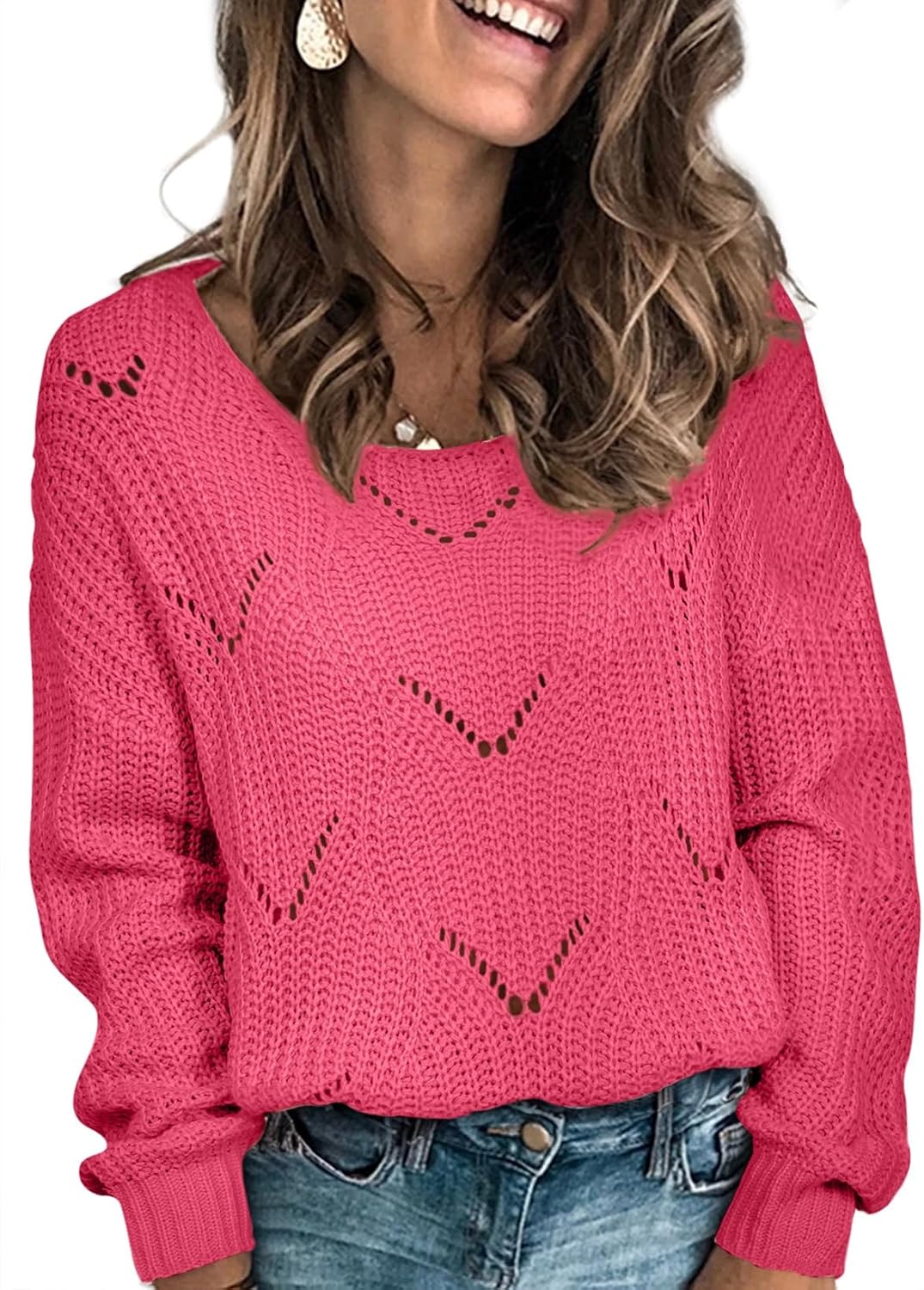 Suéter Nadia para Mujer – Mangas largas, Silueta relajada y Cuello redondo