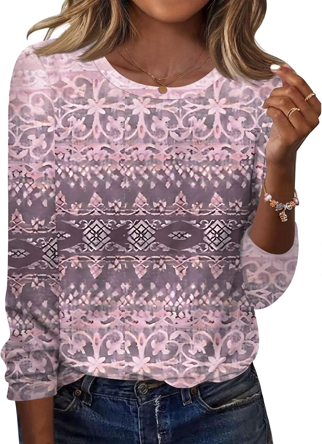 Blusa Sara para Mujer – Cuello redondo, Bajo curvado y Corte cómodo