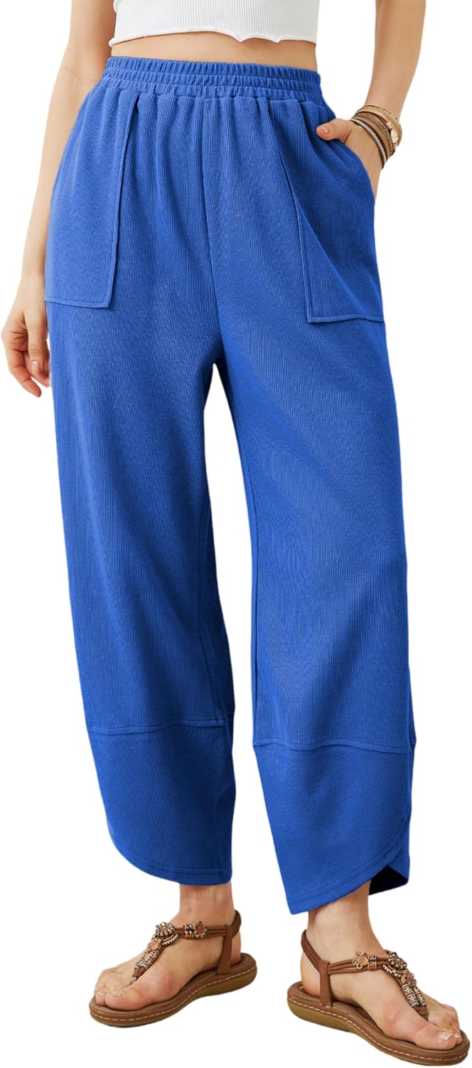 Pantalón palazzo Vega para Mujer – Bajo curvado, Bolsillos laterales y Corte cómodo