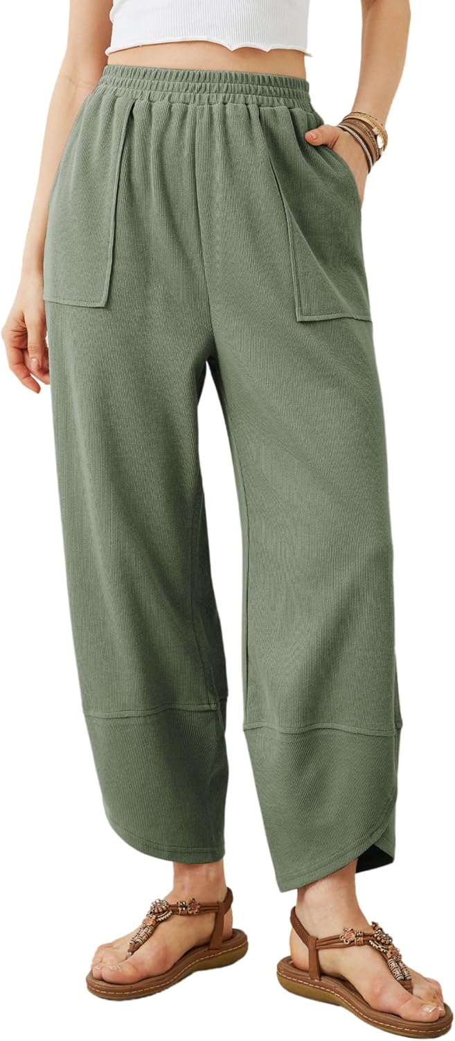 Pantalón palazzo Vega para Mujer – Bajo curvado, Bolsillos laterales y Corte cómodo