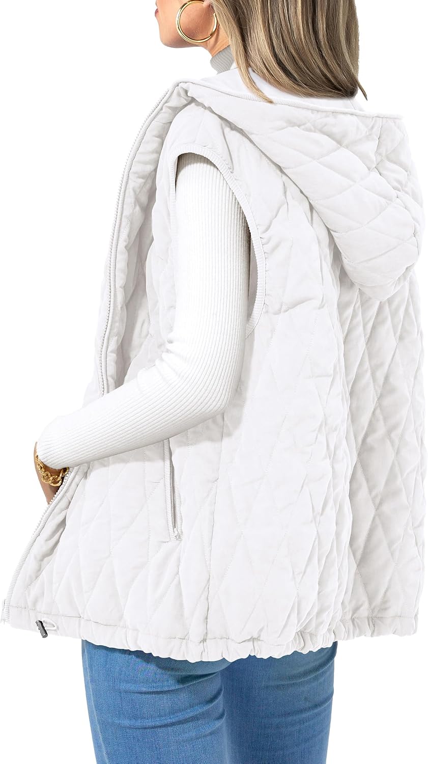 Chaleco acolchado Victoria para Mujer – Cremallera completa, Silueta holgada y Bolsillos prácticos