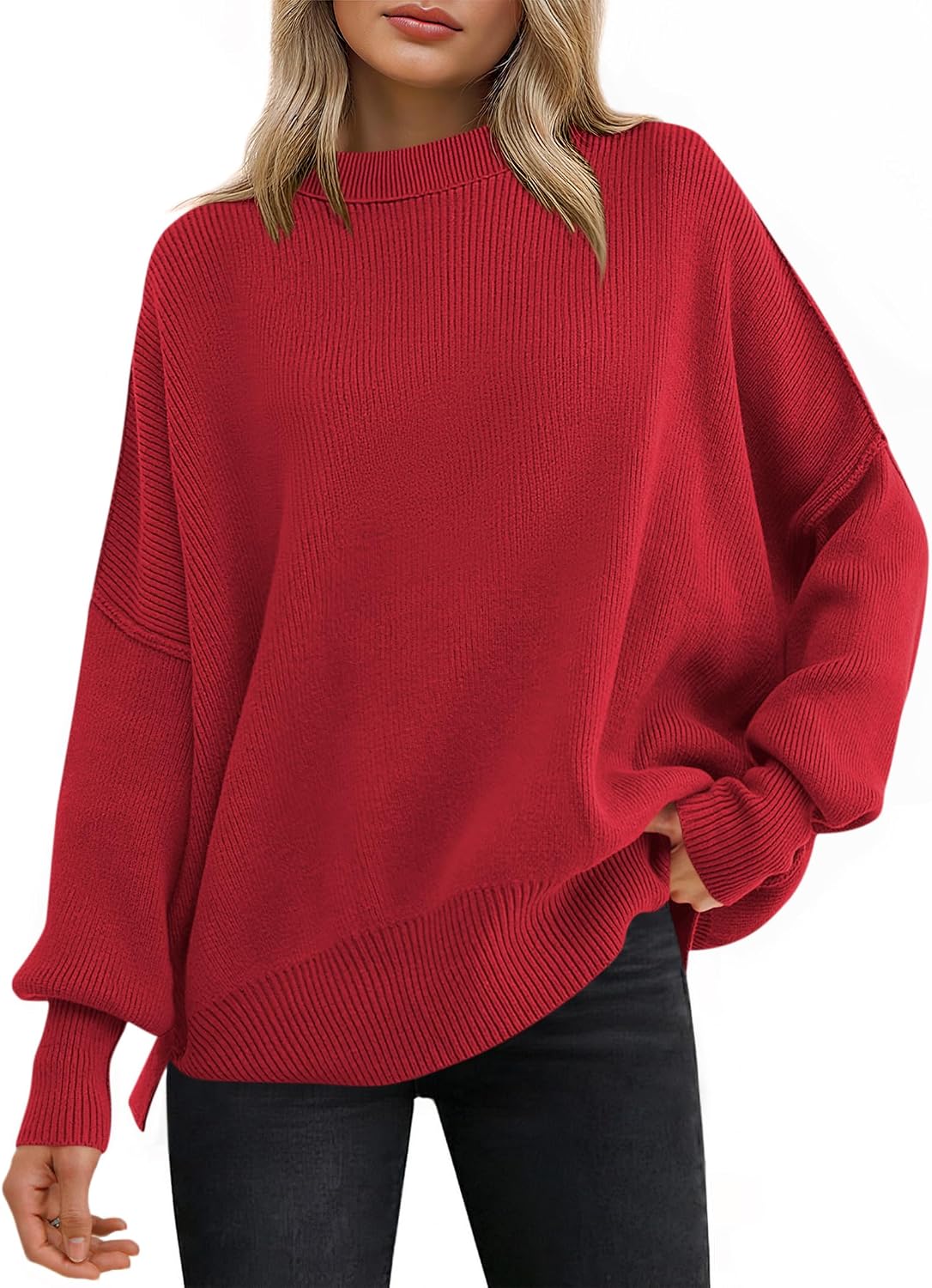 Suéter Noa para Mujer – Cuello redondo, Silueta relajada y Mangas largas