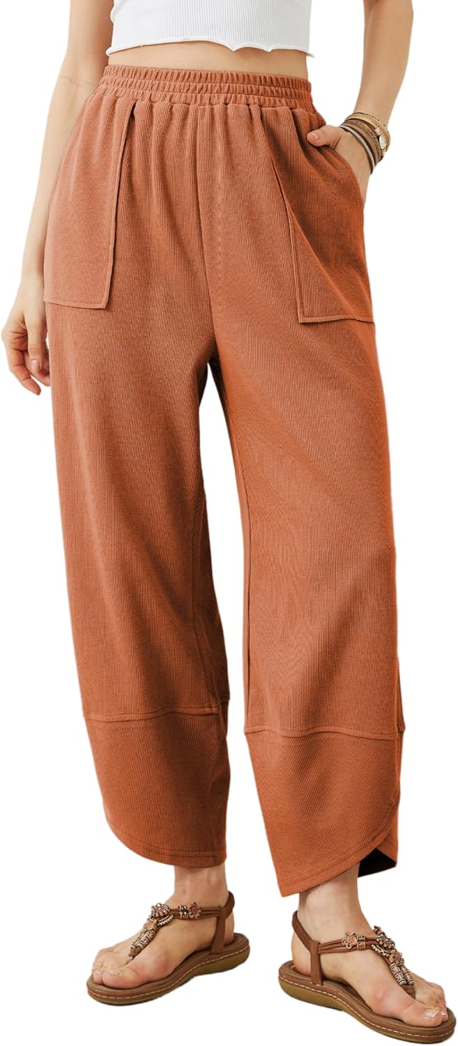 Pantalón palazzo Vega para Mujer – Bajo curvado, Bolsillos laterales y Corte cómodo