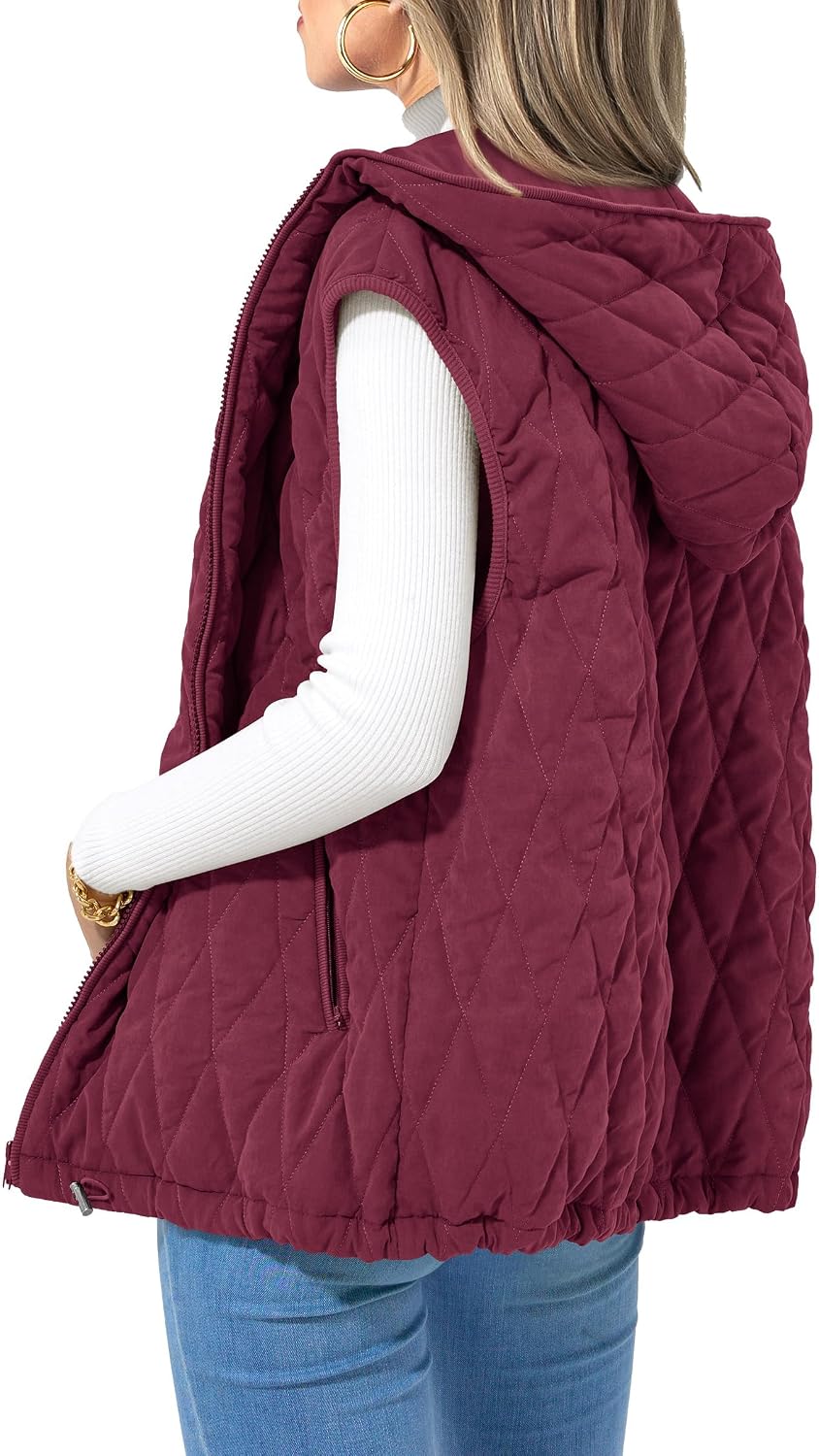 Chaleco acolchado Victoria para Mujer – Cremallera completa, Silueta holgada y Bolsillos prácticos