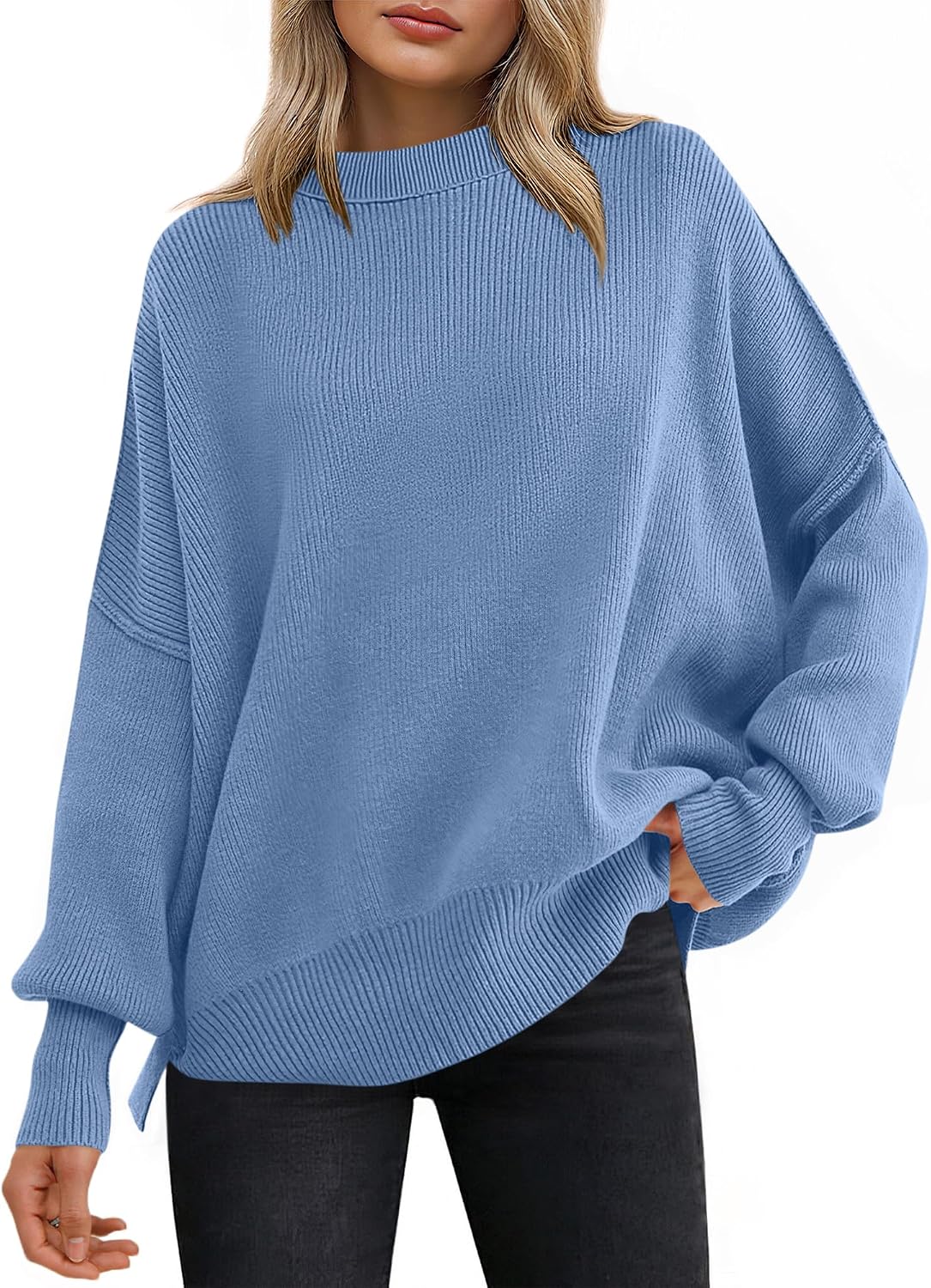 Suéter Noa para Mujer – Cuello redondo, Silueta relajada y Mangas largas