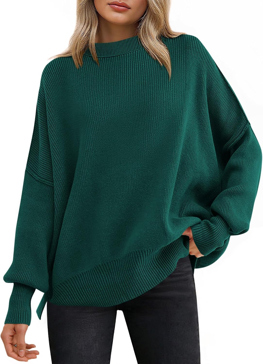 Suéter Noa para Mujer – Cuello redondo, Silueta relajada y Mangas largas