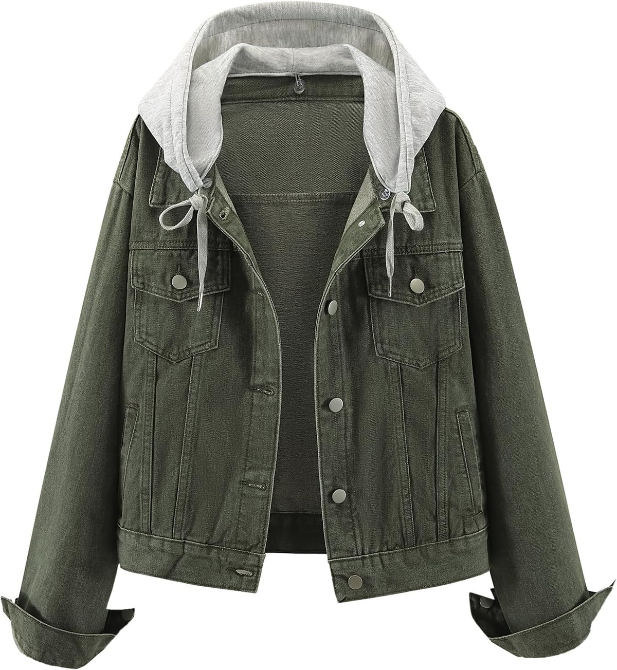 Chaqueta vaquera Aitana para Mujer – Con capucha, Bolsillos prácticos y Capucha con cordón