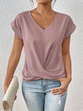 Yasmine Top pour femme – Blouse élégante décolleté en V décontractée chic moderne