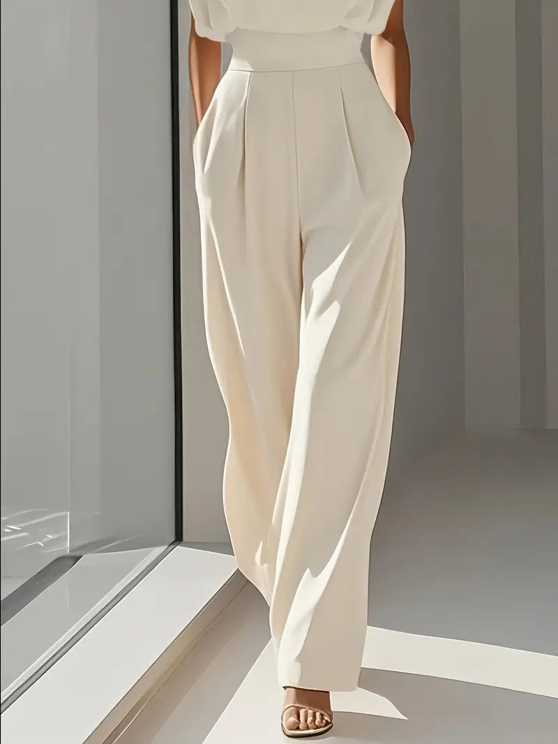 Mira Tuta Elegante da Donna – Jumpsuit a Gamba Dritta e Vita Alta Chic
