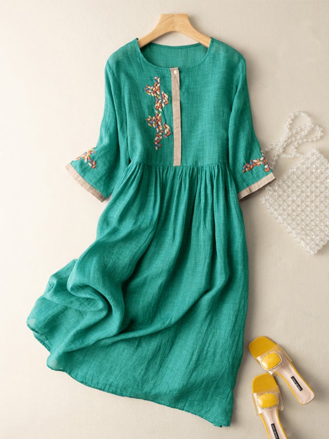 Vestido Olivia para Mujer – Corte cómodo, Cálido y Cuello redondo