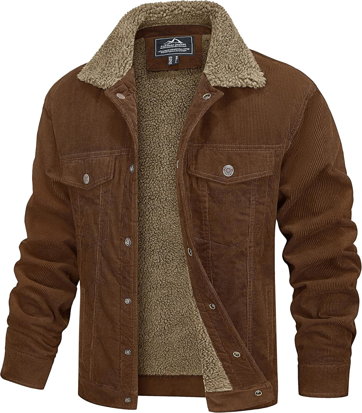 Chaqueta Alonso para Hombre – Cierre de botones a presión, Bolsillos prácticos y Bolsillos en el pecho
