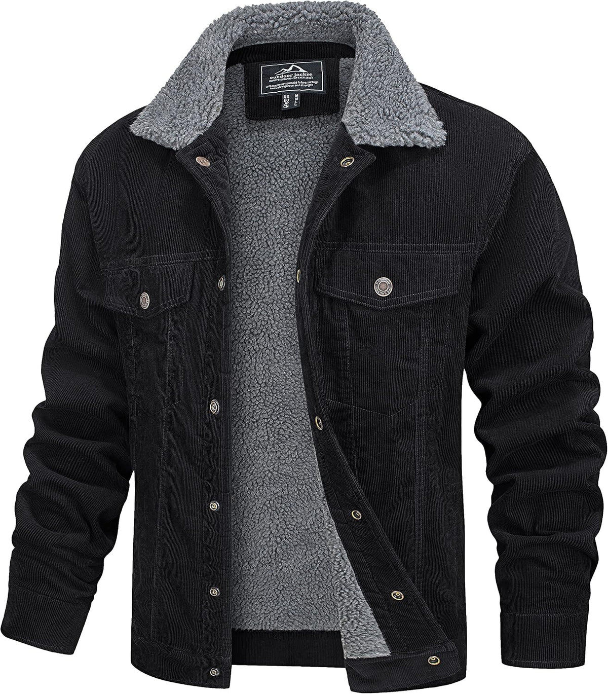 Chaqueta Alonso para Hombre – Cierre de botones a presión, Bolsillos prácticos y Bolsillos en el pecho