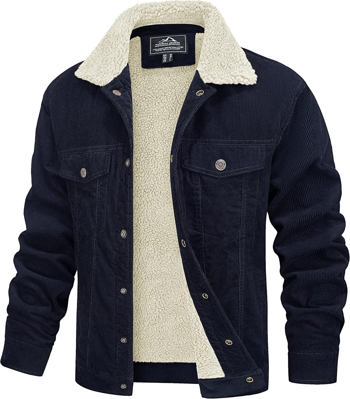 Chaqueta Alonso para Hombre – Cierre de botones a presión, Bolsillos prácticos y Bolsillos en el pecho