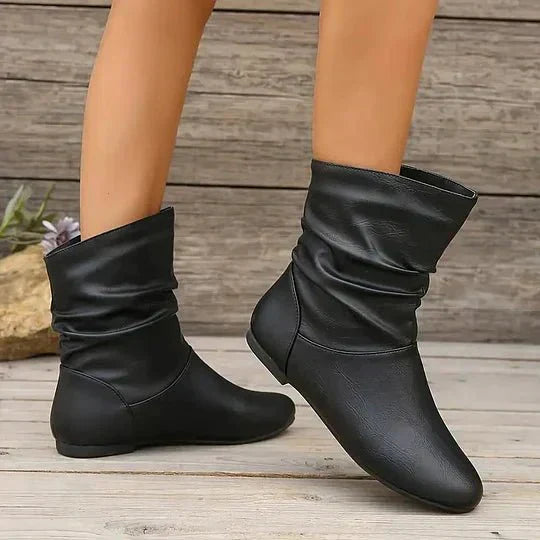 Amara Botines de Cuero para Mujer – Botas Elegantes Antideslizantes Premium Chic