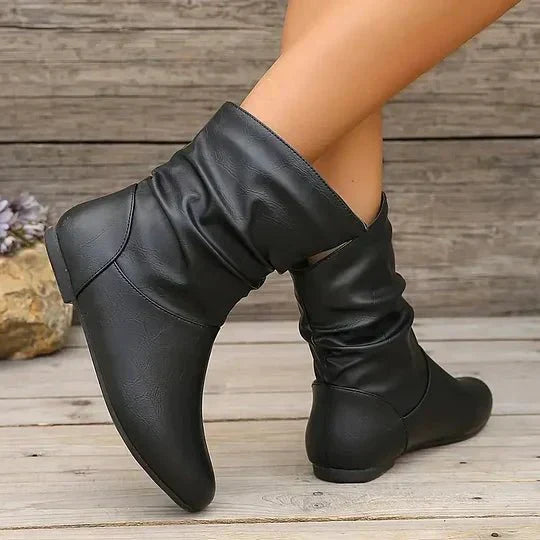 Amara Botines de Cuero para Mujer – Botas Elegantes Antideslizantes Premium Chic