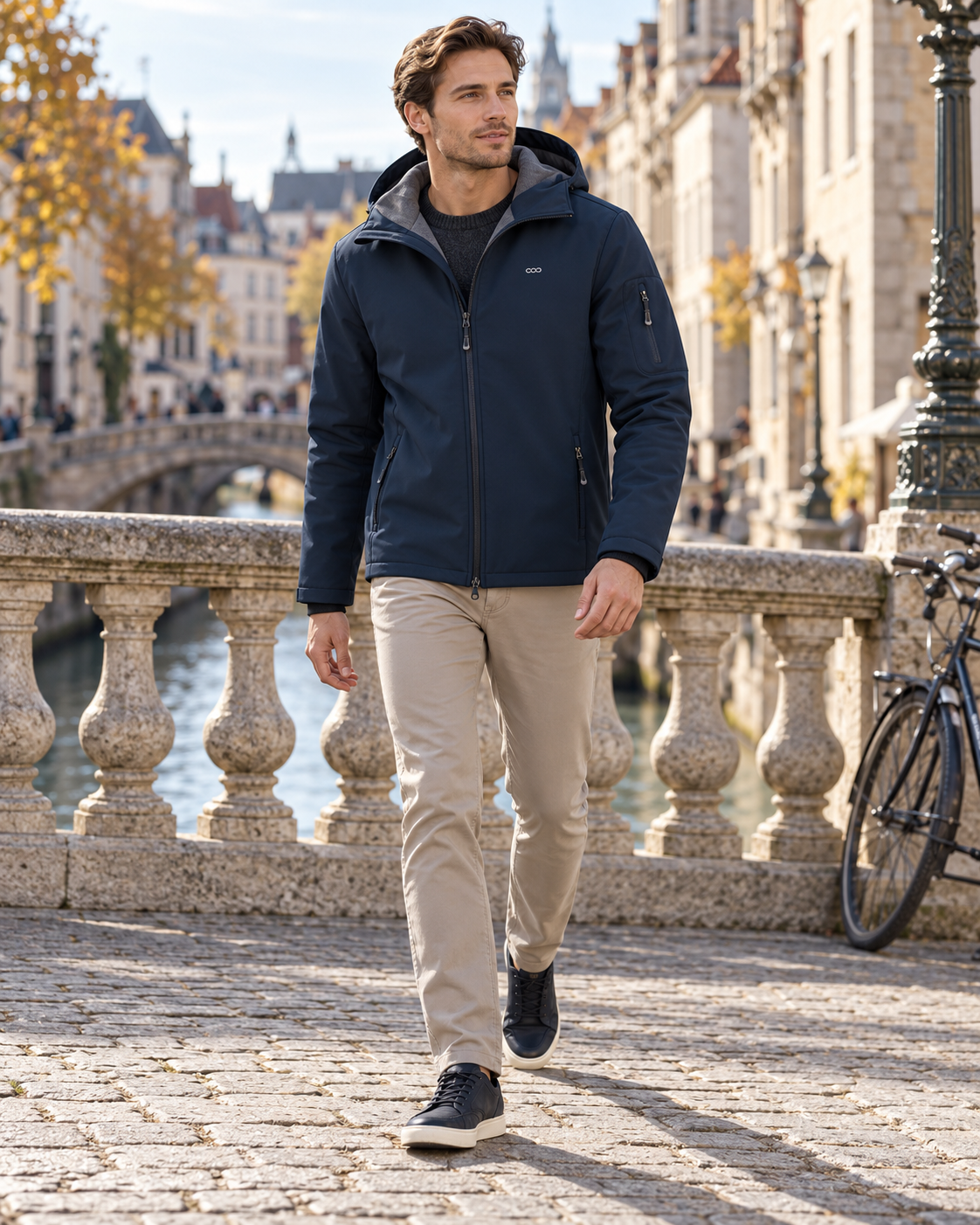 Rafael Chaqueta softshell para hombre impermeable con capucha y forro polar - Edicion moderna