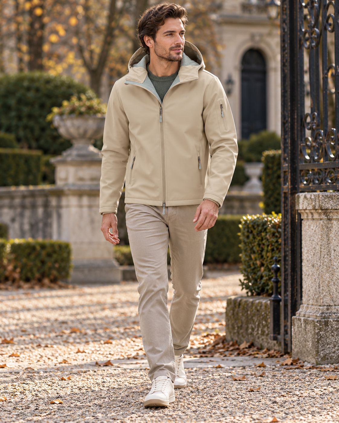 Rafael Chaqueta softshell para hombre impermeable con capucha y forro polar - Edicion moderna