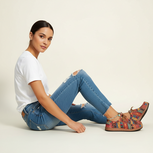 Alison Casual Women’s Sneakers – Artistic Design, Lightweight with a Grippy Sole