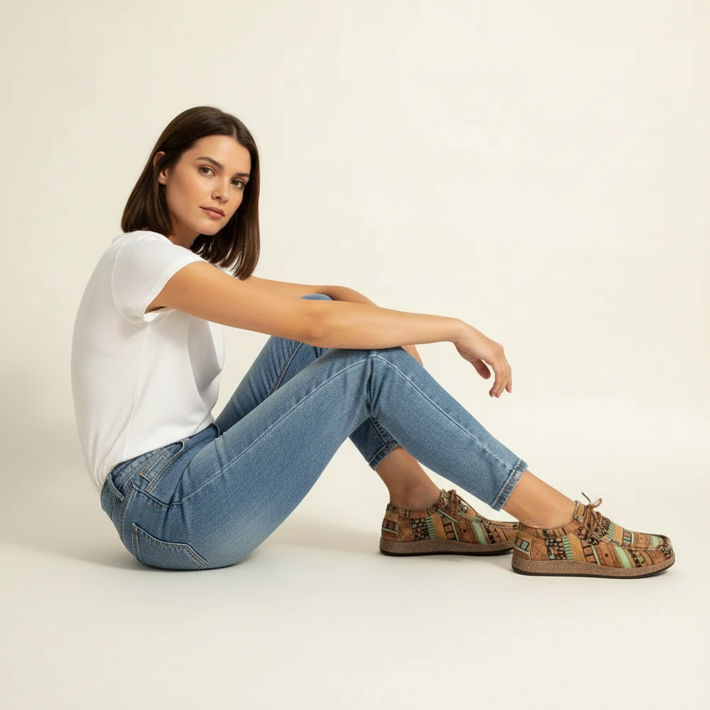 Alison Zapatillas Casual Mujer – Diseño Artístico, Ligeras y Suela con Agarre