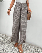 Sophia Pantalon femme – Pantalon palazzo taille haute à jambes larges élégant