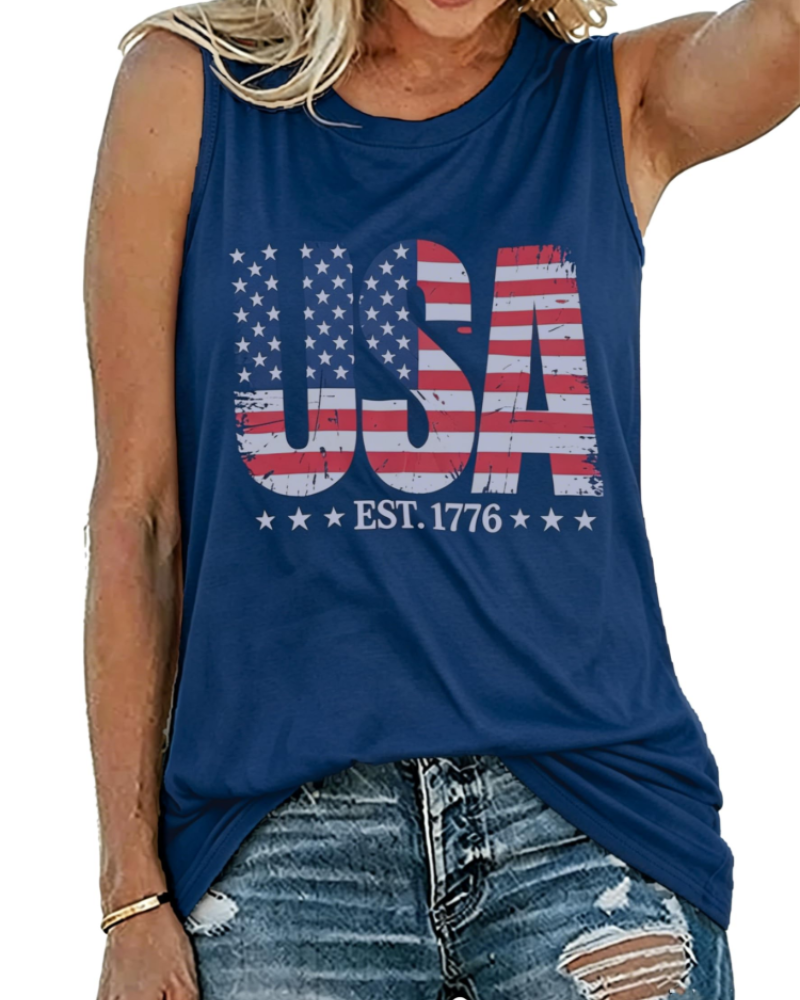 Zoey Top Mujer – Camiseta Sin Mangas con Estampado Gráfico y Corte Túnica