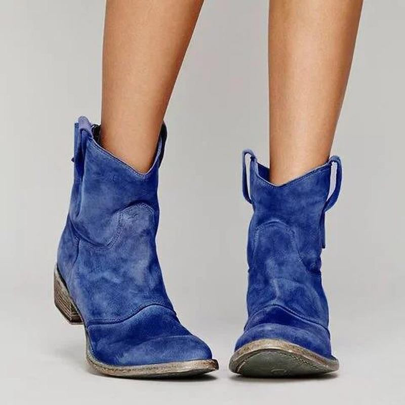 Charlotte bottines en daim pour femme – bottines à talon compensé élégantes décontractées chic