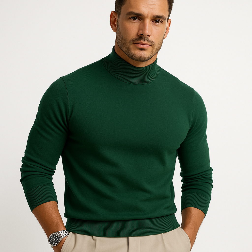 Suéter de cuello alto Álex para Hombre – Elegante, Cómodo y Diseño atemporal