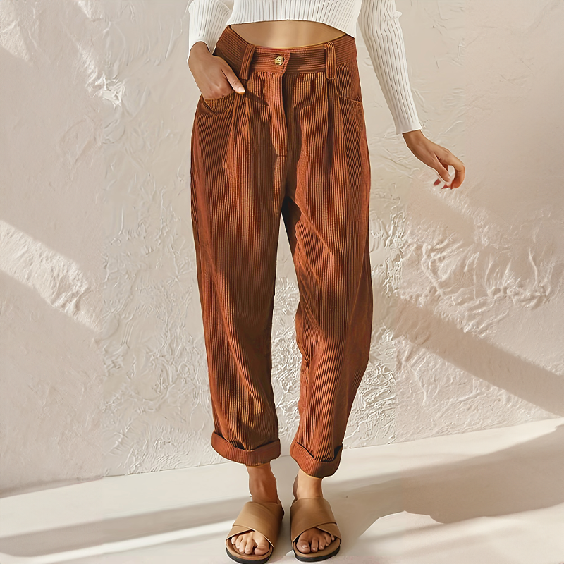 Pantalón Gabriela para Mujer – Cintura alta, Pierna ancha y Corte favorecedor