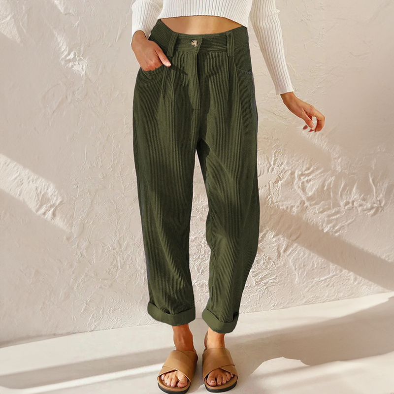 Pantalón Gabriela para Mujer – Cintura alta, Pierna ancha y Corte favorecedor
