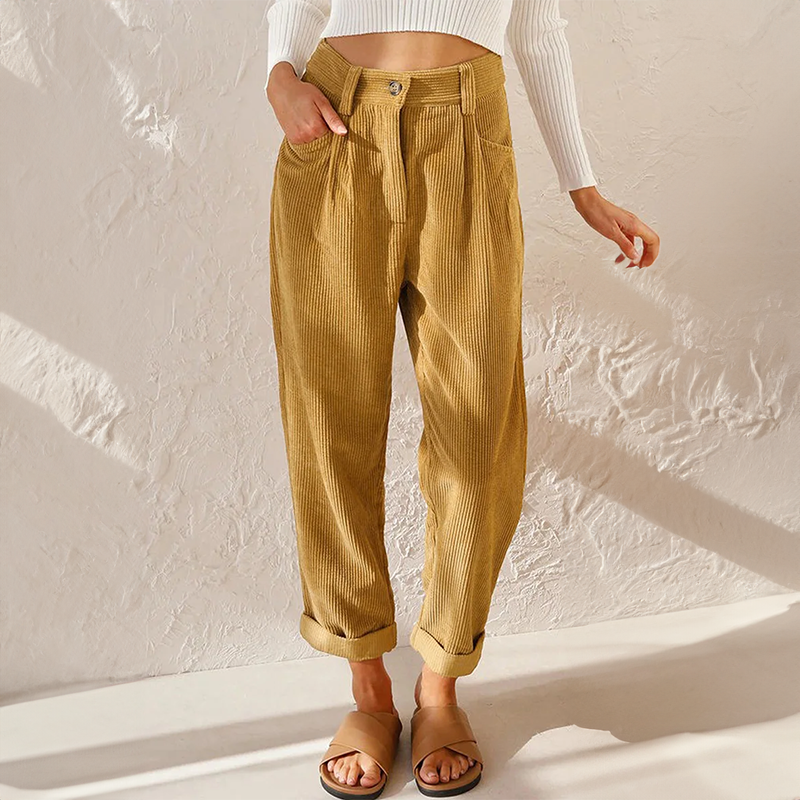 Pantalón Gabriela para Mujer – Cintura alta, Pierna ancha y Corte favorecedor