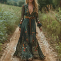 Isabella Robe maxi bohème femme – Robe longue à volants au style élégant et décontracté