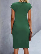 Katrien Robe Midi pour Femme – Robe Élégante Minimaliste Chic Moderne