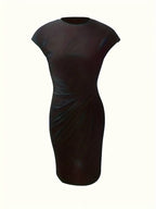 Mylène Vestito Midi da Donna – Vestito Elegante con Scollo Tondo Chic