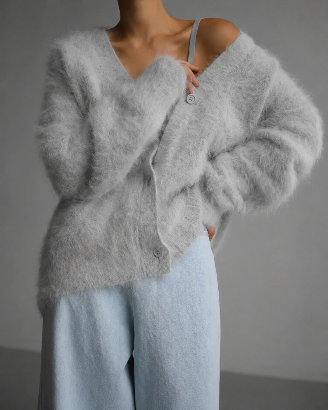 Ella Cardigan de Cachemira Mujer – Corte Amplio, Suave y Transpirable
