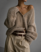 Ella Cardigan de Cachemira Mujer – Corte Amplio, Suave y Transpirable