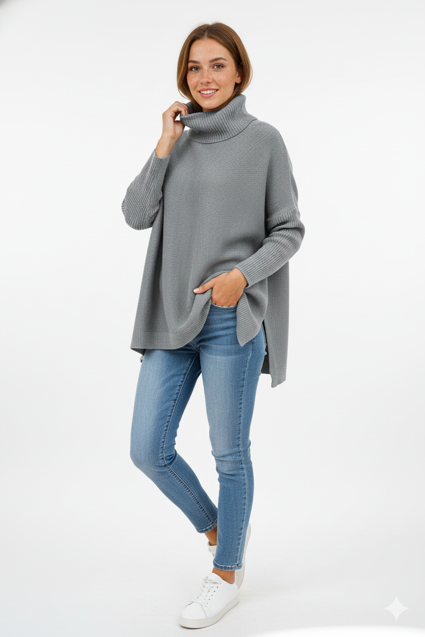 Suéter de cuello alto Diana para Mujer – Elegante, Punto suave y Cálido
