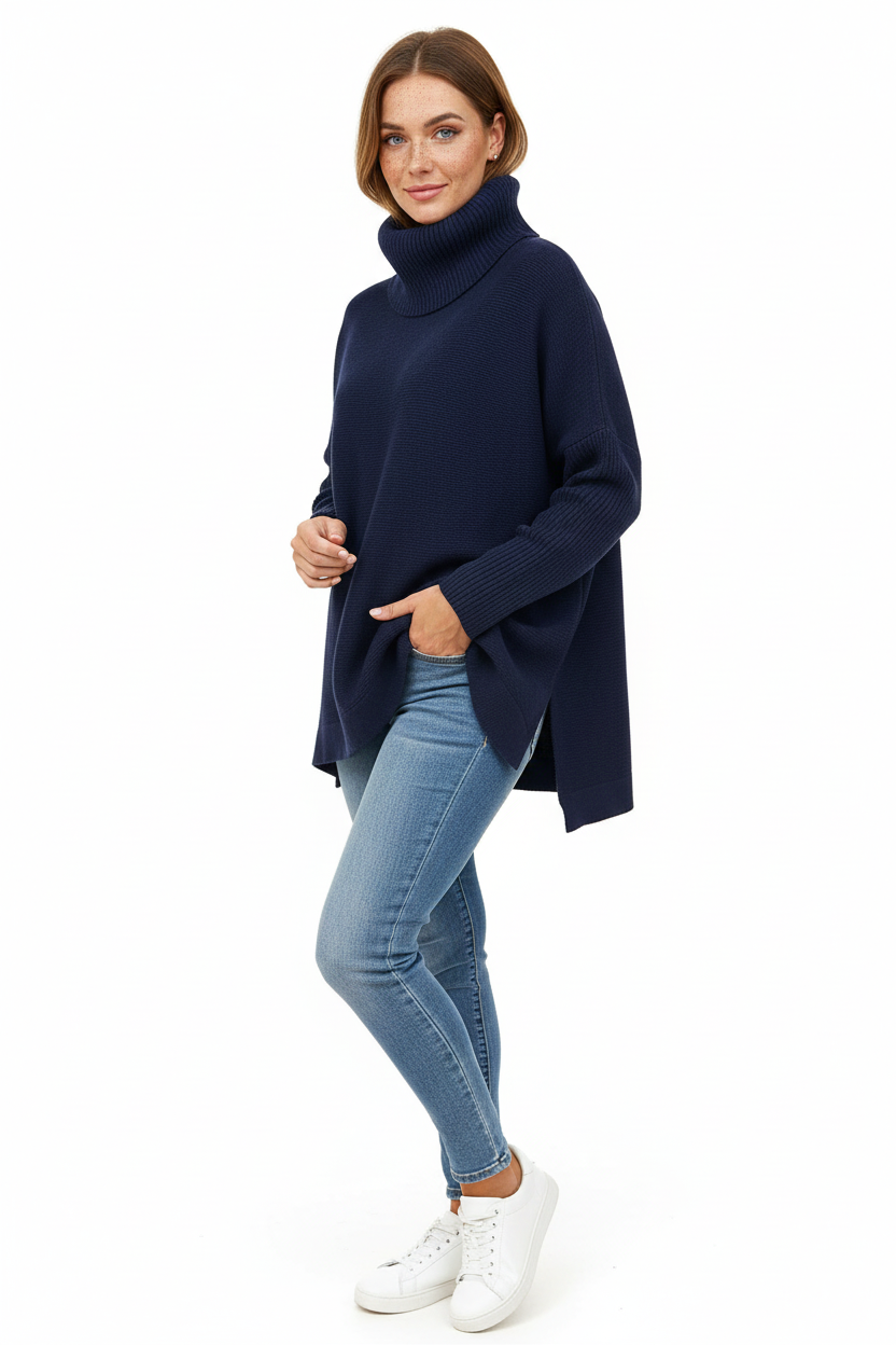 Suéter de cuello alto Diana para Mujer – Elegante, Punto suave y Cálido