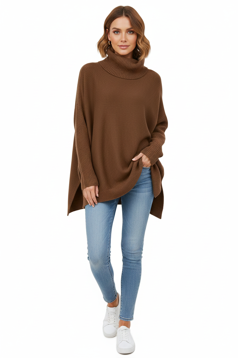 Suéter de cuello alto Diana para Mujer – Elegante, Punto suave y Cálido