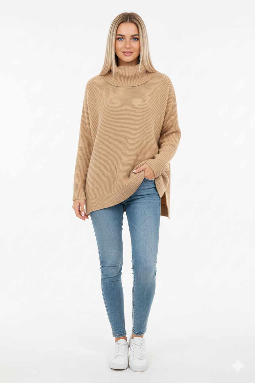 Suéter de cuello alto Diana para Mujer – Elegante, Punto suave y Cálido