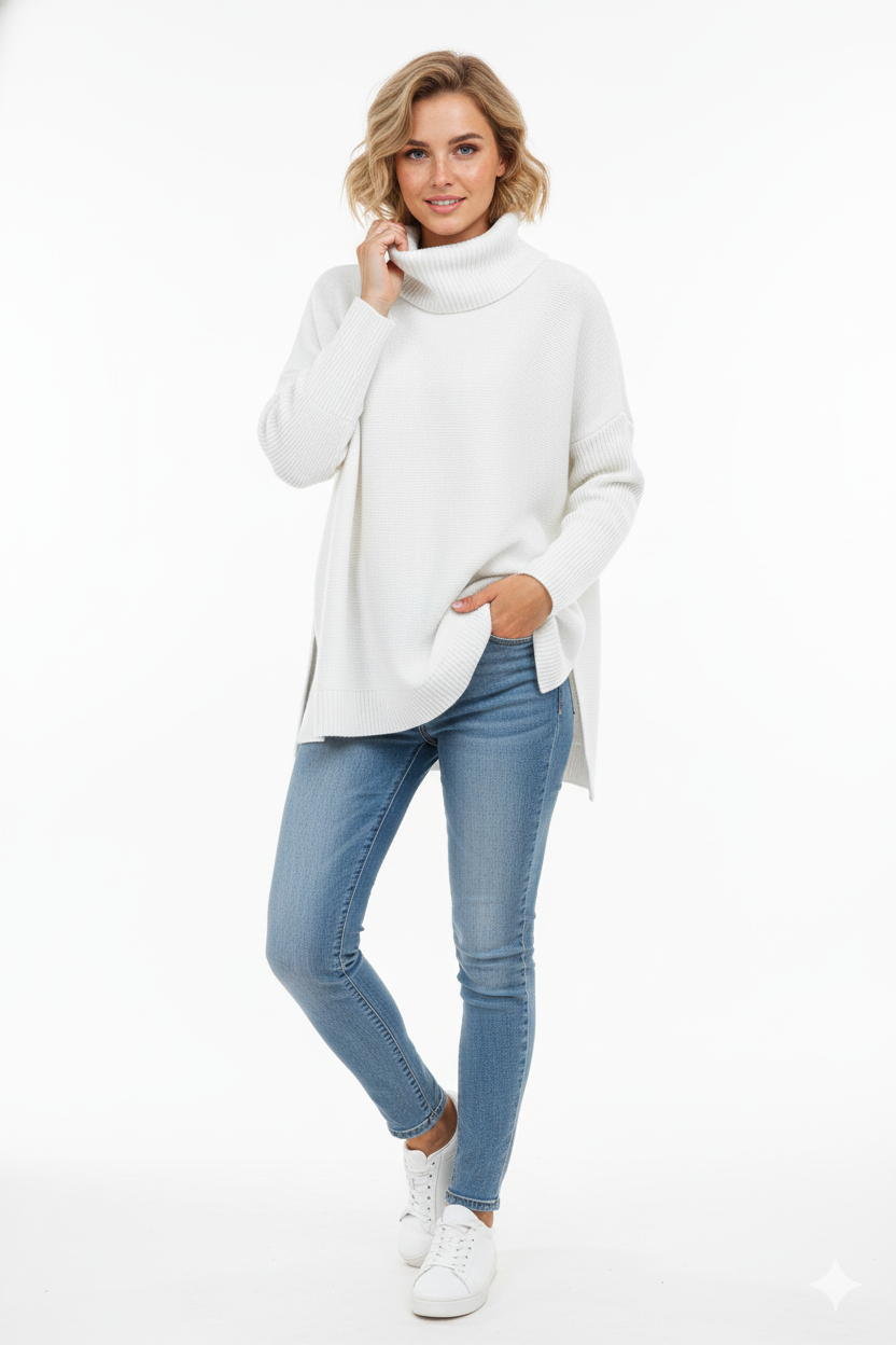Suéter de cuello alto Diana para Mujer – Elegante, Punto suave y Cálido