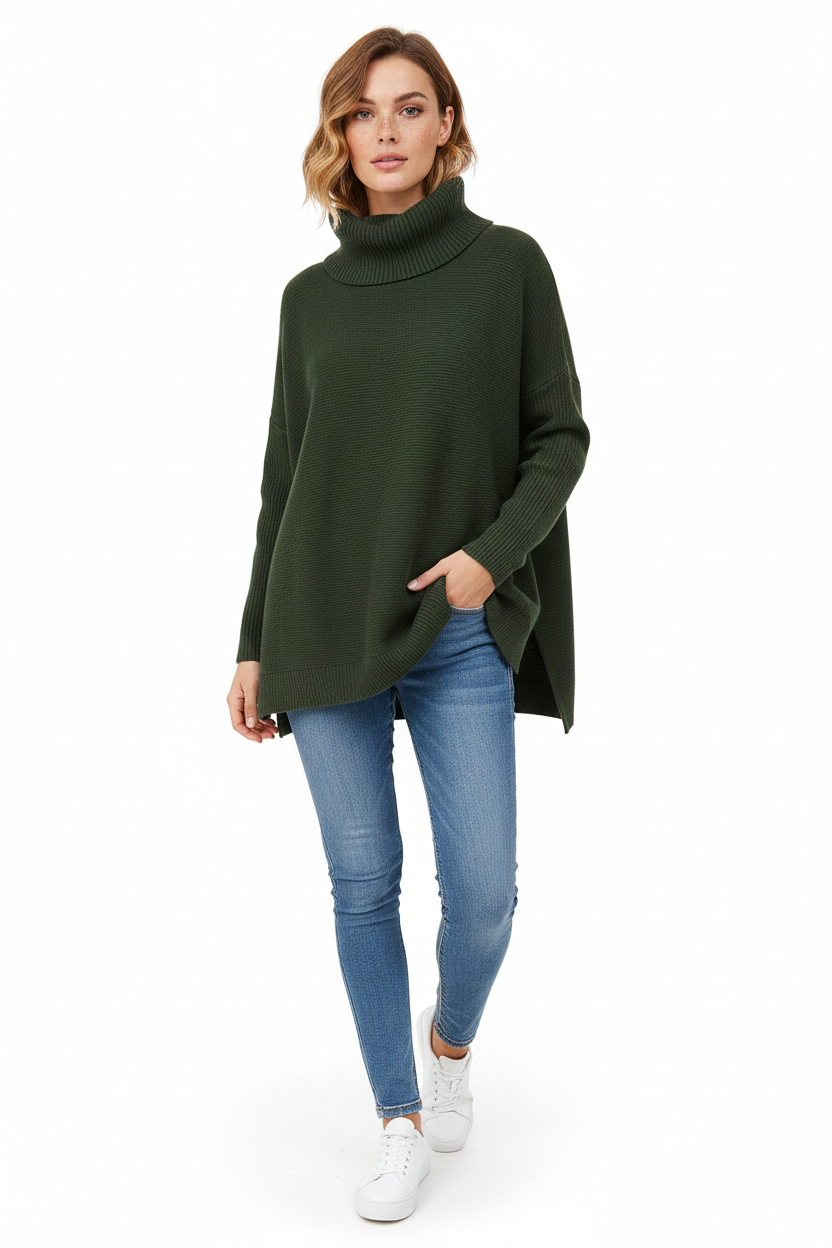 Suéter de cuello alto Diana para Mujer – Elegante, Punto suave y Cálido