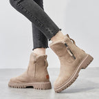 Botas de invierno Blanca para Mujer – Cálido, Diseño atemporal y Afelpado