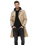 Gian trench coat da uomo – cappotto incrociato elegante casual chic moderno