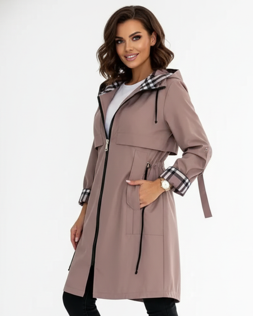 Alyssa manteau imperméable pour femme – veste coupe-vent élégante à capuche