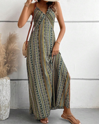 Robe Maxi Bohème pour Femme Amelia – Robe d'Été Sans Manches à Col V pour la Plage
