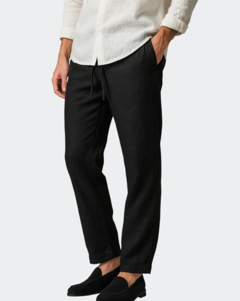 Calvin Pantalón de Lino Hombre – Corte Relajado, Ligero y Transpirable