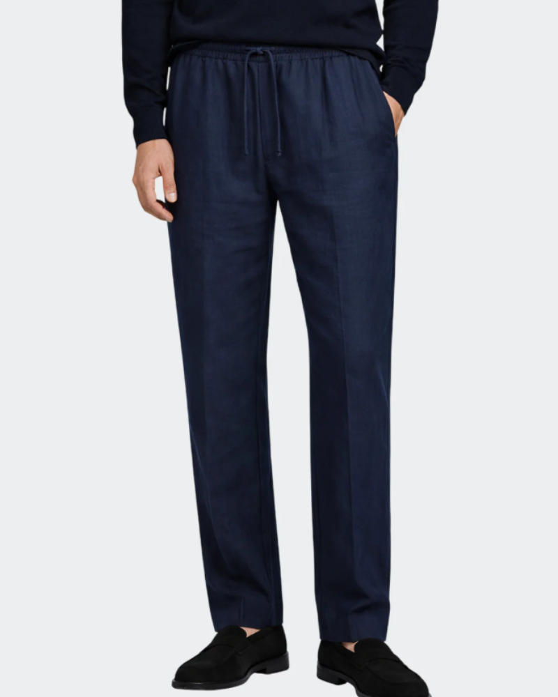 Calvin Pantalón de Lino Hombre – Corte Relajado, Ligero y Transpirable