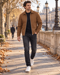 Chaqueta Ismael para Hombre – Cuello solapa, Cierre de cremallera y Cremallera completa