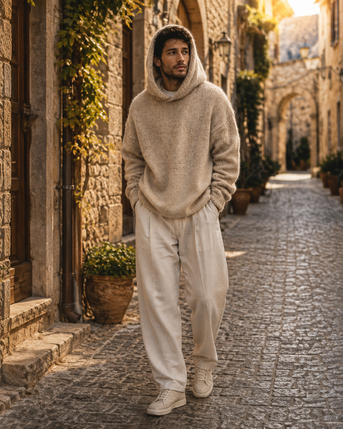 Sudadera con capucha Enzo para Hombre – Con capucha, Silueta relajada y Detalles acanalados